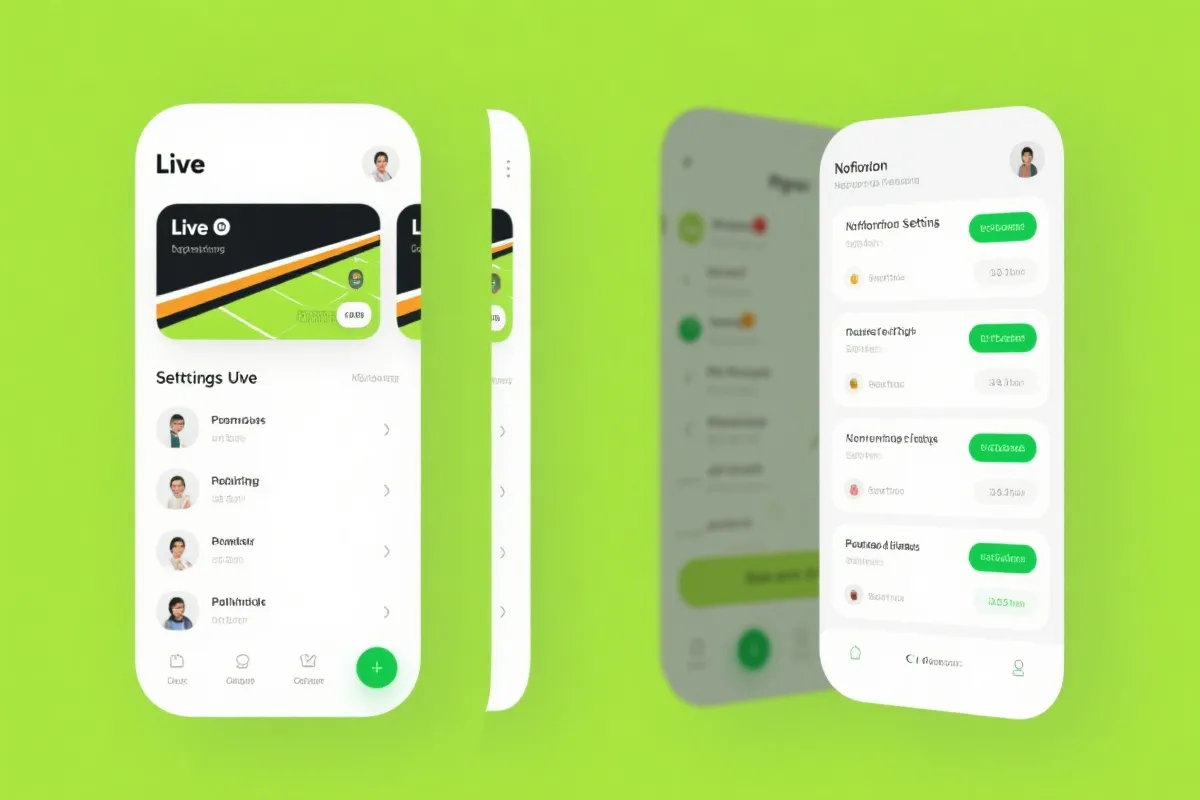 比分列表与通知设置示意图